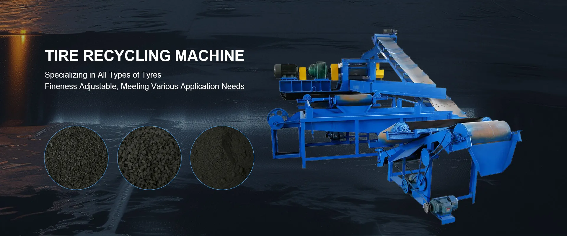 automatic tyre recycling machine