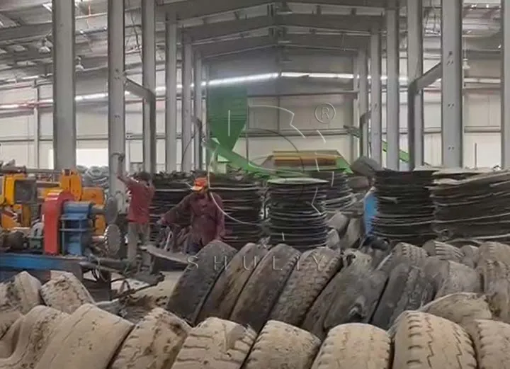 L'usine de recyclage de pneus de notre client qatari