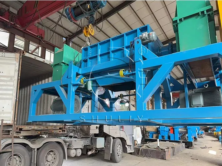 отгрузка шредера для переработки шин