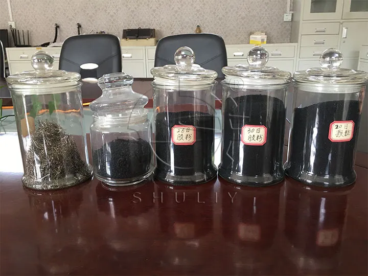 橡胶粉不同网格尺寸